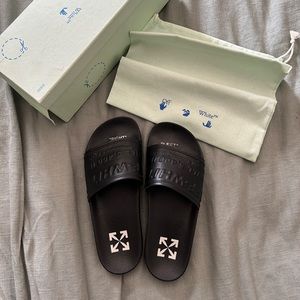 Off white slides size 8